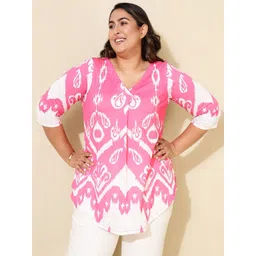 Amydus Women Plus Size Ethnic Printed Top-picture-28