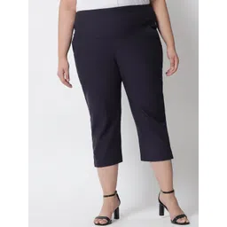 Amydus Women Plus Size Slim Fit High-Rise Capris-picture-35