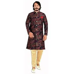 N.B.F Fashion Amzira Men's Gold Indo Western Set (XXL)-picture-26