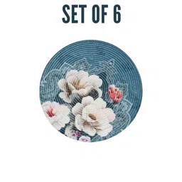 ANA 2-Pcs Blue & White Woven Design Pure Cotton Table Placemats-picture-17