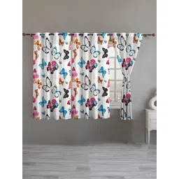 ANA White & Blue 3 Pieces Floral Room Darkening Window Curtain-picture-13