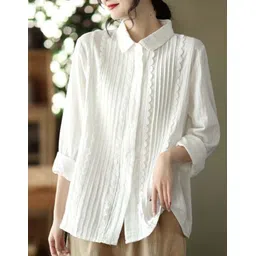 anabiya rich collection Women Regular Fit Solid Built-up Collar Formal Shirt-picture-14