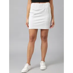 ANAI Pure Cotton Straight Mini Skirt-picture-36