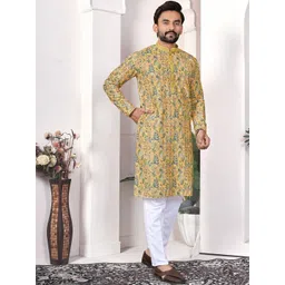 Anaita Men Floral Printed Kurta-picture-15