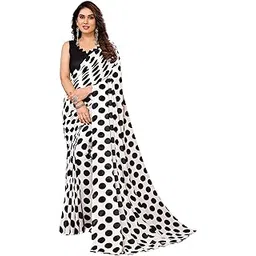 SAREES Women's Printed Georgette Saree with Matching Blouse Piece | Stylish & Beautiful Fancy Saree for Festivals, Wedding, Parties, Casual Outings-image-34