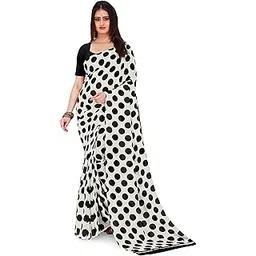 SAREES Women's Printed Georgette Saree with Matching Blouse Piece | Stylish & Beautiful Fancy Saree for Festivals, Wedding, Parties, Casual Outings-image-5