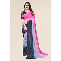 Women's Plain Georgette Saree With Unstitched Piece -BWN_MD_PD8888_2-image-47