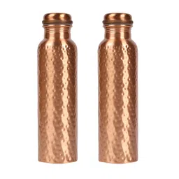 ANARO Copper-Toned 2 Pieces Copper Water Bottle With Screw Cap-picture-29