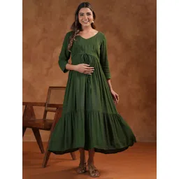 anayna Fit & Flared Maternity Ethnic Dresses-picture-41