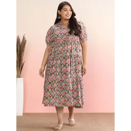 anayna Printed Fit and Flare Midi Dress-picture-13
