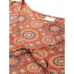 anayna Women Ethnic Motifs Printed A-Line Maxi Dress image 2