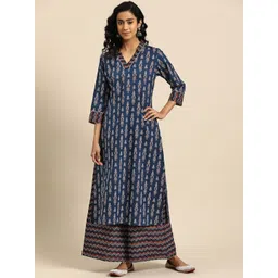 anayna Women Ethnic Motifs Printed Regular Gotta Patti Pure Cotton Kurta with Palazzos-picture-23