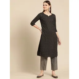 anayna Women Ethnic Motifs Printed Regular Pure Cotton Kurta with Trousers-picture-31