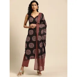anayna Women Ethnic Motifs Printed Regular Pure Cotton Kurta with Trousers & With Dupatta-picture-20