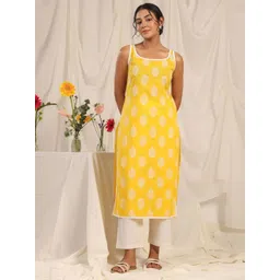 anayna Women Ethnic Motifs Printed Thread Work Kurta-picture-31