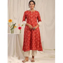 anayna Women Floral Printed Thread Work Kurta-picture-34