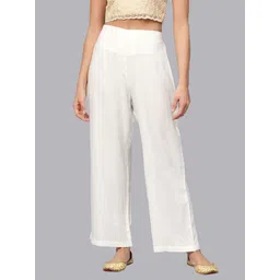 anayna Women White Palazzos-picture-25