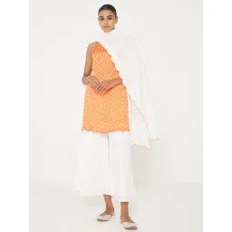 ANCESTRY White Printed Dupatta-picture-41