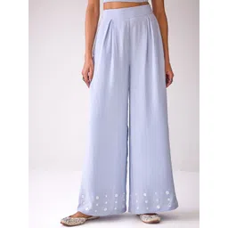 Ancestry Women Embroidered Flared Parallel Trouser-picture-31