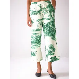 Ancestry Women Floral Printed Culottes Trousers-picture-35