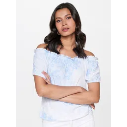 AND Floral Printed Off-Shoulder Bardot Top-picture-13