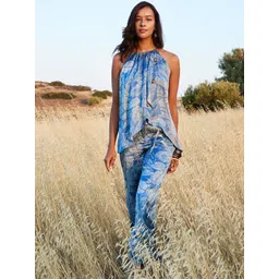 AND Printed Halter Neck Top With Trousers-picture-38