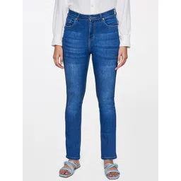AND Women Mid-Rise Straight Fit Heavy Fade Jeans-picture-41