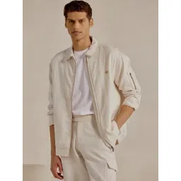 Andamen Beige Cotton Blend Regular Solid Jacket-picture-26