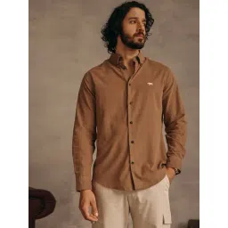 Andamen Brown Cotton Regular Fit Shirt-picture-26