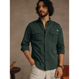Andamen Dark Green Regular Fit Shirt-picture-26