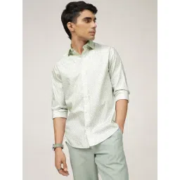 Andamen Green Cotton Slim Fit Printed Shirt-picture-27