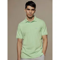 ANDAMEN Green Melange Regular Fit Polo T-Shirt-picture-40