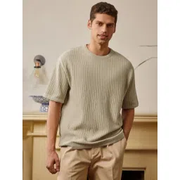 Andamen Green Relaxed Self Design T-Shirts-picture-11