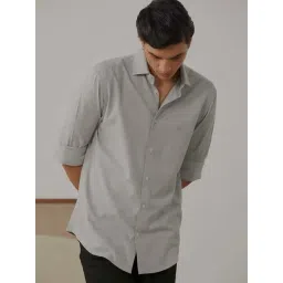 ANDAMEN Light Grey Regular Fit Cotton Shirt-picture-44