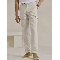 Andamen Men Ultra Easy Wash Cargos Trousers-picture-31