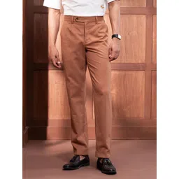 Andamen Men Ultra Easy Wash Pleated Semi Casual Melange Cotton Regular Trouser-30Reg-picture-21