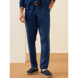 Andamen Men Ultra Mid-Rise Easy Wash Chinos Trousers-picture-12