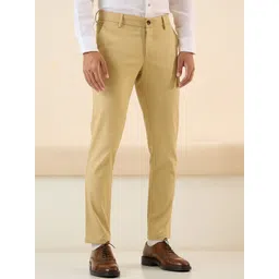 Andamen Men Ultra Slim Fit Mid-Rise Easy Wash Corduroy Cotton Chinos Trousers-picture-20