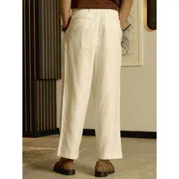 Andamen Men Ultra Straight Fit Easy Wash Pleated Trousers image 3