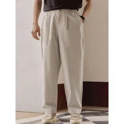 Andamen Men Ultra Straight Fit Easy Wash Trousers-picture-11