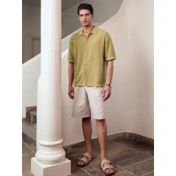 Andamen Monsoon Olive Cotton Relaxed Fit Shirt image 4