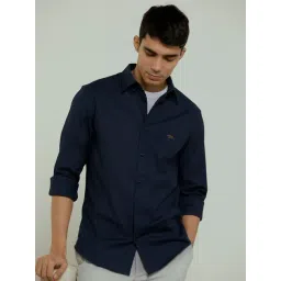 ANDAMEN Navy Slim Fit Shirt-picture-37