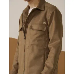 Andamen New Angularity Khaki Regular Fit Solid Jacket image 5