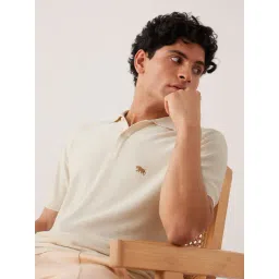 ANDAMEN Off White Regular Fit Polo T-Shirt-picture-35