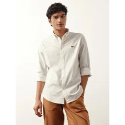 Andamen Signature Core Off-White Regular Fit Solid Knit Shirt-picture-42