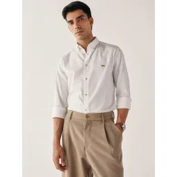 Andamen White Regular Fit Solid Shirt-picture-38