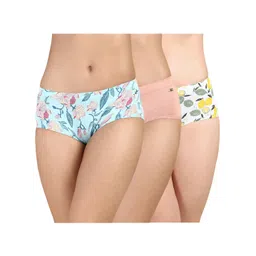 &Circus Modal Pack Of 2 Solid & Lemon Printed Seamless Bare Hipsters - Multi Colour-picture-24