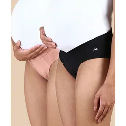 &Circus Modal Pack Of 2 Solid Low Waist Maternity Comfort Panties - Multi Colour-picture-33