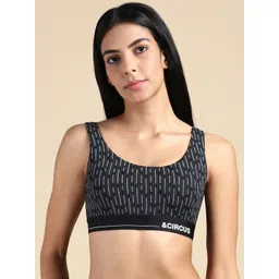 &CIRCUS Printed High Coverage Non-Padded Non Wired Moisture Wicking MicroModal Lounge Bra-picture-20