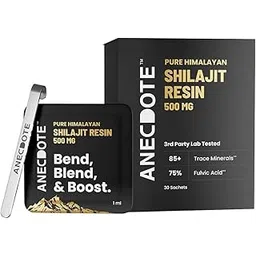 Anecdote Pure Himalayan Shilajit Resin Cards 500mg | Boosts Stamina | Increases Productivity | 75% Fulvic Acid, 85+ Trace Minerals | No Added Sugar | Pack of 30-image-18